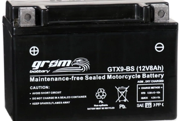 Ogłoszenie - Akumulator motocyklowy 8Ah 130A GROM GTX9-BS YTX9-BS 12V L+. Zdjęcie 1