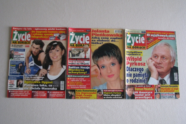 Ogłoszenie - Życie na gorąco – tygodnik z lat 2003-2006. Zdjęcie 1