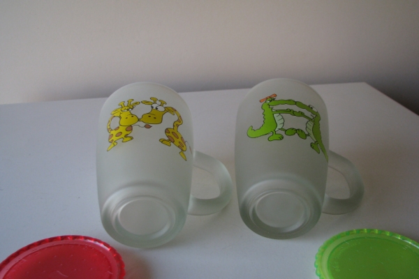 Ogłoszenie - Zakochane szklanki, kubki ze szronionego szkła z pokrywką - Meksyk. Zdjęcie 7