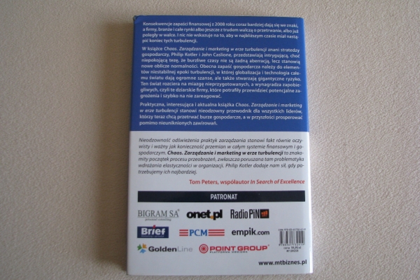 Ogłoszenie - Chaos - Zarządzanie i marketing w erze turbulencji, Kotler, Caslione. Zdjęcie 2