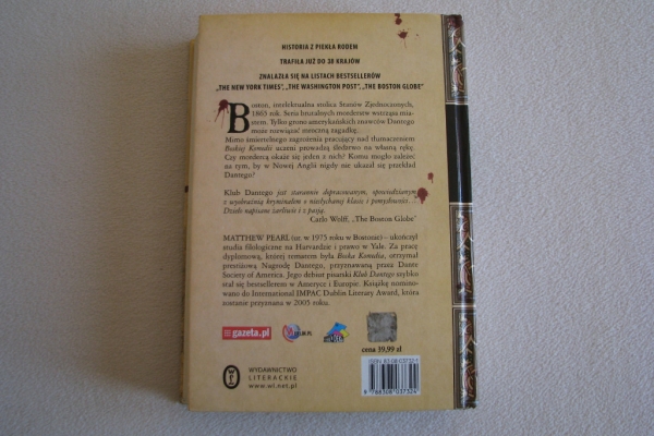 Ogłoszenie - Klub Dantego – Matthew Pearl – Wydanie I, twarda oprawa. Zdjęcie 2