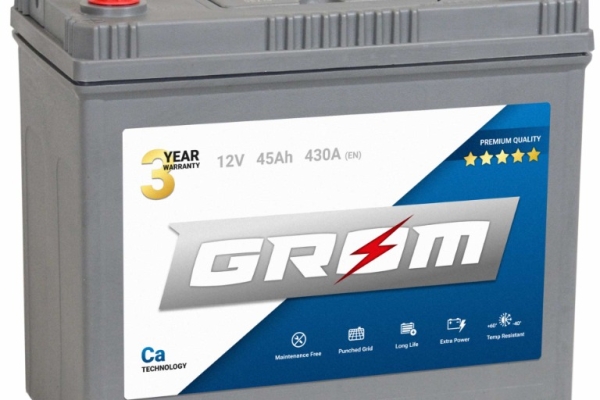 Ogłoszenie - Akumulator 45Ah 430A GROM Premium Japan LEWY PLUS. Zdjęcie 1