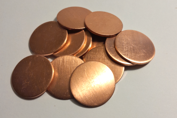 Ogłoszenie - Krążki miedziane -mennicze 15-27 mm-zestaw 200 szt. Zdjęcie 1