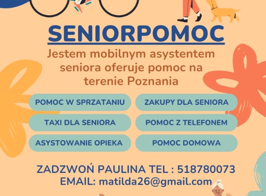 Ogłoszenie - Mobilny asystent seniora - wsparcie w codziennych obowiązkach. Zdjęcie 1