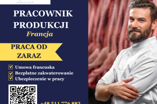Ogłoszenie - PRACA NA PRODUKCJI - FRANCJA - ZARABIAJ W EURO!. Zdjęcie 1