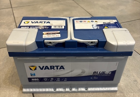 Ogłoszenie - Akumulator VARTA N80 Blue Dynamic 80Ah 800A EFB. Zdjęcie 1