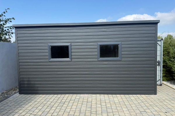 Ogłoszenie - Domek ogrodowy narzędziowy 2.5×5 spad na prawo ciemny Grafit MAT. Zdjęcie 2