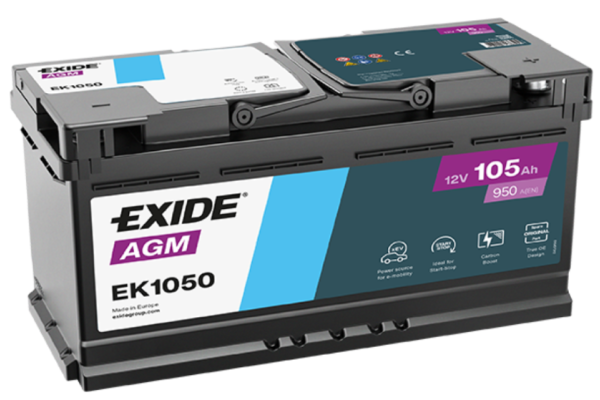 Ogłoszenie - Akumulator 105Ah 950A Exide AGM EK1050. Zdjęcie 1