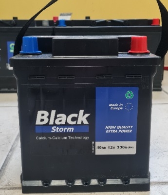 Ogłoszenie - Akumulator Black Storm 40Ah 330A Prawy Plus - Opole. Zdjęcie 1