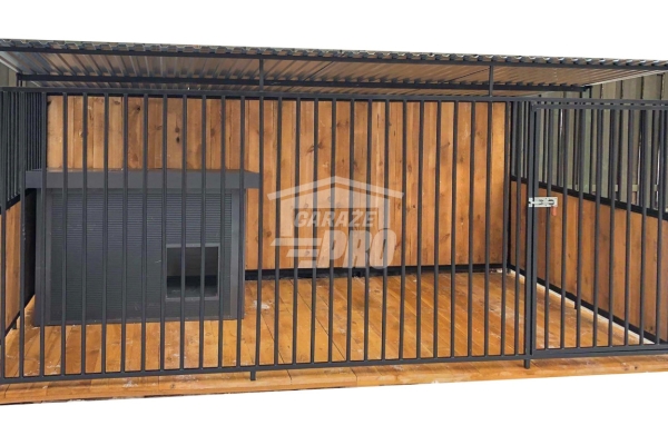 Ogłoszenie - Kojec dla psów 4x2m - Drewniana podłoga - ściany zabudowane drewnem GP388. Zdjęcie 1