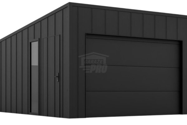 Ogłoszenie - Garaż blaszany 4x6 - brama segmentowa - okno - drzwi - dach spad w tył - blacha na rąbek GP638. Zdjęcie 1