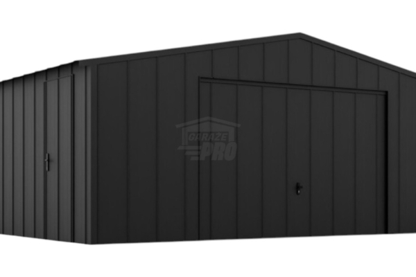 Ogłoszenie - Garaż blaszany 6x6 - brama uchylna - drzwi - blacha na rąbek - dach dwuspadowy GP643. Zdjęcie 1