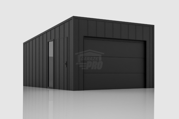 Ogłoszenie - Garaż blaszany 4x6 - brama segmentowa - okno - drzwi - dach spad w tył - blacha na rąbek GP638. Zdjęcie 2