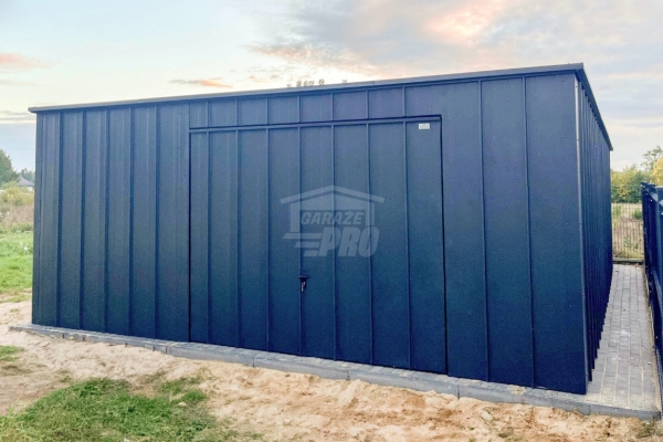 Ogłoszenie - Garaż blaszany 6x8 - brama uchylna - drzwi - blacha na rąbek - dach spad w tył GP646. Zdjęcie 5