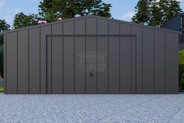 Ogłoszenie - Garaż blaszany 7x6m - brama uchylna - okno - drzwi - blacha na rąbek - dach dwuspadowy GP647. Zdjęcie 4