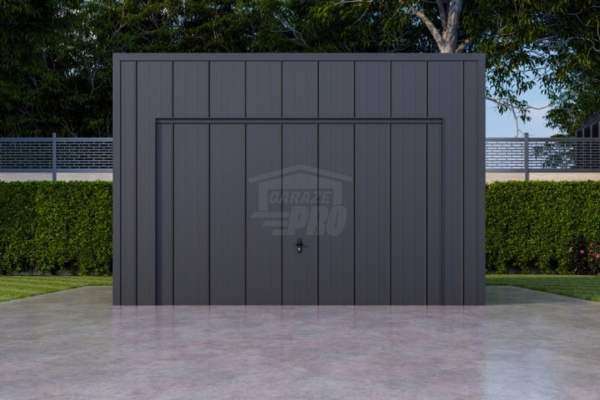 Ogłoszenie - Garaż blaszany 3,5x5m - brama uchylna - drzwi - blacha na rąbek - dach spad w tył GP635. Zdjęcie 5