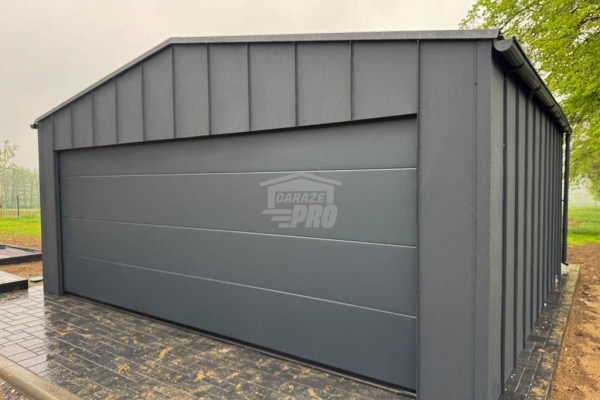 Ogłoszenie - Garaż blaszany Premium 6x5,8 - Brama segmntowa - drzwi - 2x okno - rynny Blacha na Rąbek - dach dwuspadowy GP648. Zdjęcie 3