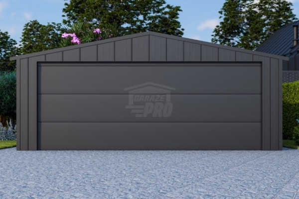 Ogłoszenie - Garaż blaszany 5x4 - brama segmentowa - drzwi - blacha na rąbek - dach dwuspadowy GP639. Zdjęcie 6