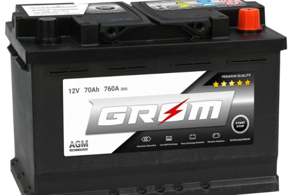 Ogłoszenie - Akumulator Grom Agm Start&Stop 70Ah 760A Prawy Plus. Zdjęcie 1