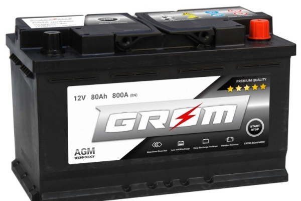 Ogłoszenie - Akumulator Grom agm Start&Stop 80Ah 800A Prawy Plus - Opole. Zdjęcie 1