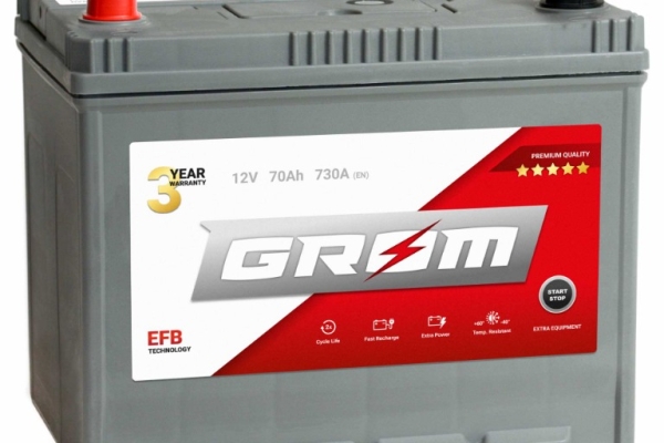 Ogłoszenie - Akumulator Grom efb Start&Stop 70Ah 730A Japan Lewy Plus - Opole. Zdjęcie 1