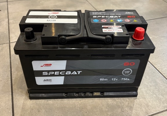 Ogłoszenie - Akumulator 80ah 750a agm Specbat start&stop. Zdjęcie 1