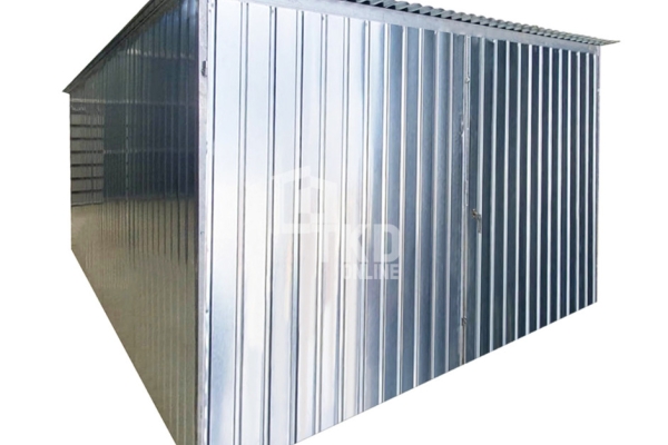 Ogłoszenie - Garaż blaszany 3x5m - brama dwuskrzydłowa - ocynk - dach spad w tył TKD386. Zdjęcie 1