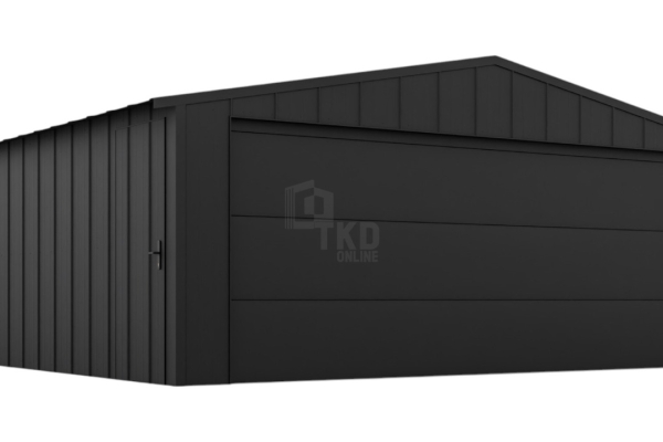 Ogłoszenie - Garaż blaszany 6x5m - brama segmentowa - drzwi - blacha na rąbek - dach dwuspadowy TKD379. Zdjęcie 1