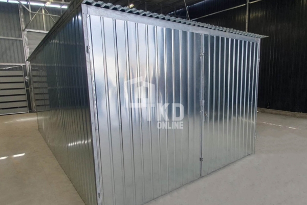 Ogłoszenie - Garaż blaszany 3x5m - brama dwuskrzydłowa - ocynk - dach spad w tył TKD386. Zdjęcie 5