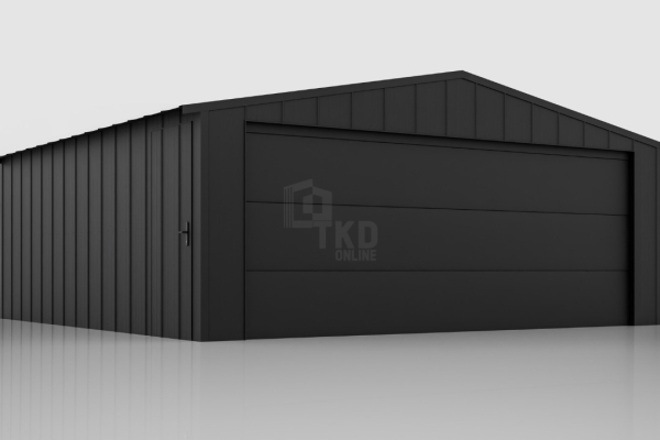 Ogłoszenie - Garaż blaszany 6x5m - brama segmentowa - drzwi - blacha na rąbek - dach dwuspadowy TKD379. Zdjęcie 3