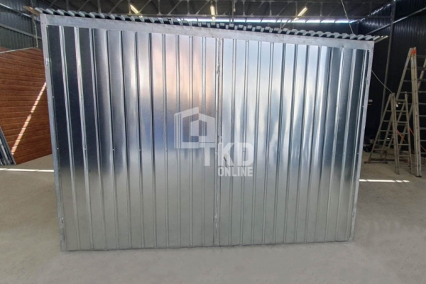 Ogłoszenie - Garaż blaszany 3x5m - brama dwuskrzydłowa - ocynk - dach spad w tył TKD386. Zdjęcie 6