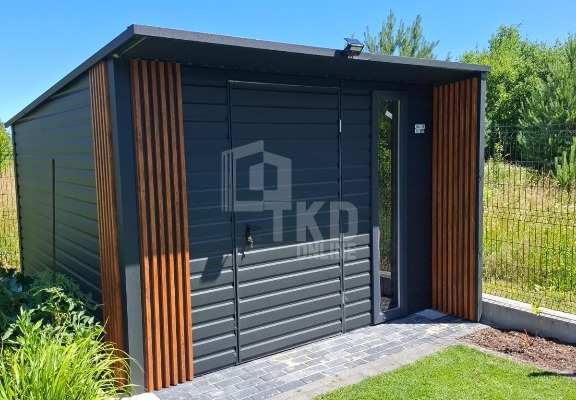 Ogłoszenie - Schowek - domek ogrodowy 3x3 - drzwi - okno - dekor z lameli - dach spad w tył  TKD388. Zdjęcie 2