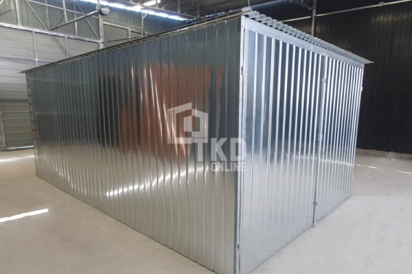 Ogłoszenie - Garaż blaszany 3x5m - brama dwuskrzydłowa - ocynk - dach spad w tył TKD386. Zdjęcie 2