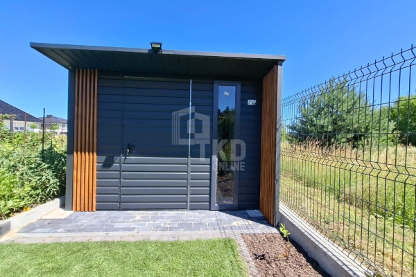 Ogłoszenie - Schowek - domek ogrodowy 3x3 - drzwi - okno - dekor z lameli - dach spad w tył  TKD388. Zdjęcie 5