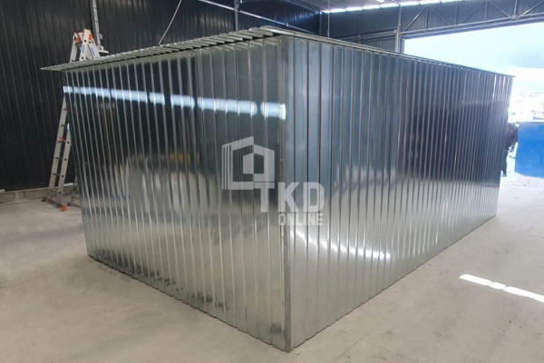 Ogłoszenie - Garaż blaszany 3x5m - brama dwuskrzydłowa - ocynk - dach spad w tył TKD386. Zdjęcie 4