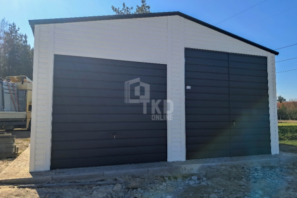 Ogłoszenie - Hala 7,5x6m - biały - brama uchylna - brama dwuskrzydłowa - 4x okno - drzwi - rynny TKD387. Zdjęcie 4