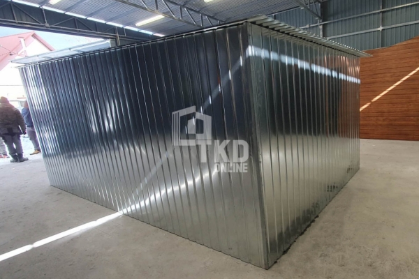 Ogłoszenie - Garaż blaszany 3x5m - brama dwuskrzydłowa - ocynk - dach spad w tył TKD385. Zdjęcie 7