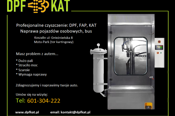 Ogłoszenie - Koszalin na miejscu Czyszczenie, Regeneracja: DPF , FAP, Naprawa pojazdowa osobowe, bus.. Zdjęcie 1