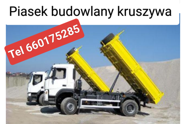 Ogłoszenie - Piasek płukany kopany budowlany Kamień kruszywa Tyczyn tel 660175285. Zdjęcie 1