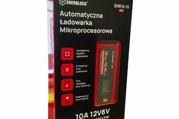 Ogłoszenie - Automatyczna ładowarka mikroprocesorowa Enerblock 6/12V 10A. Zdjęcie 1