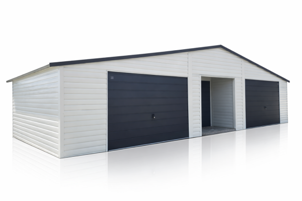 Ogłoszenie - Garaż Blaszany z pomieszczeniem gospodarczym 12x5m Biały RAL + Ciemny Grafit. Zdjęcie 2