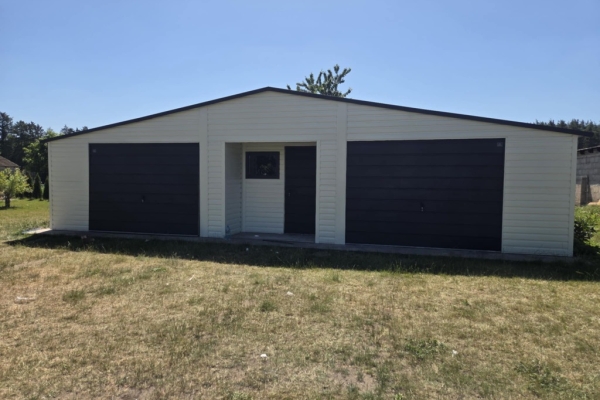 Ogłoszenie - Garaż Blaszany z pomieszczeniem gospodarczym 12x5m Biały RAL + Ciemny Grafit. Zdjęcie 3