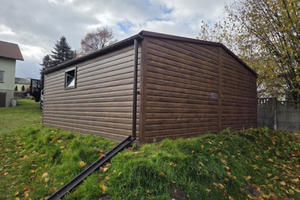 Ogłoszenie - Garaż Blaszany dwustanowiskowy 6x5.8 Ciemny Orzech PRODUCENT. Zdjęcie 4