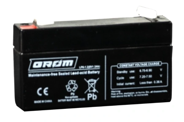 Ogłoszenie - Akumulator 1.2Ah GROM LP6-1.2 6V. Zdjęcie 1