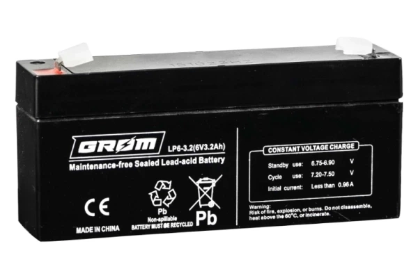 Ogłoszenie - Akumulator 3.2Ah GROM LP6-3.2 6V. Zdjęcie 1