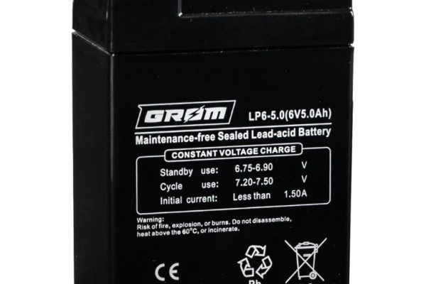 Ogłoszenie - Akumulator 5.0Ah GROM LP6-5.0 6V. Zdjęcie 1