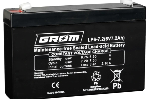Ogłoszenie - Akumulator 7.2Ah GROM LP6-7.2 6V. Zdjęcie 1