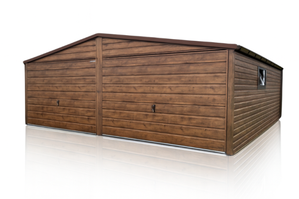 Ogłoszenie - Garaż Blaszany dwustanowiskowy 6x5.8 Ciemny Orzech PRODUCENT. Zdjęcie 1