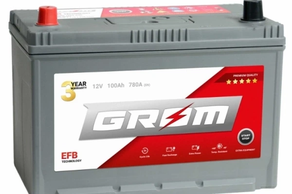 Ogłoszenie - Akumulator 100Ah 780A GROM EFB START&STOP JAPAN Lewy Plus. Zdjęcie 1