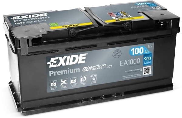 Ogłoszenie - Akumulator 100Ah 900A Exide Premium EA1000 EN PRAWY PLUS. Zdjęcie 1